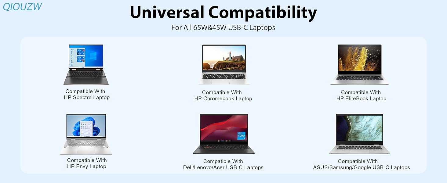 hp 65w usb c laptop charger
