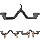 Kipika LAT Pull Down Bars Cable Machine Attachment, Rowing T-bar V-bar Set, Back Strength Trainin...