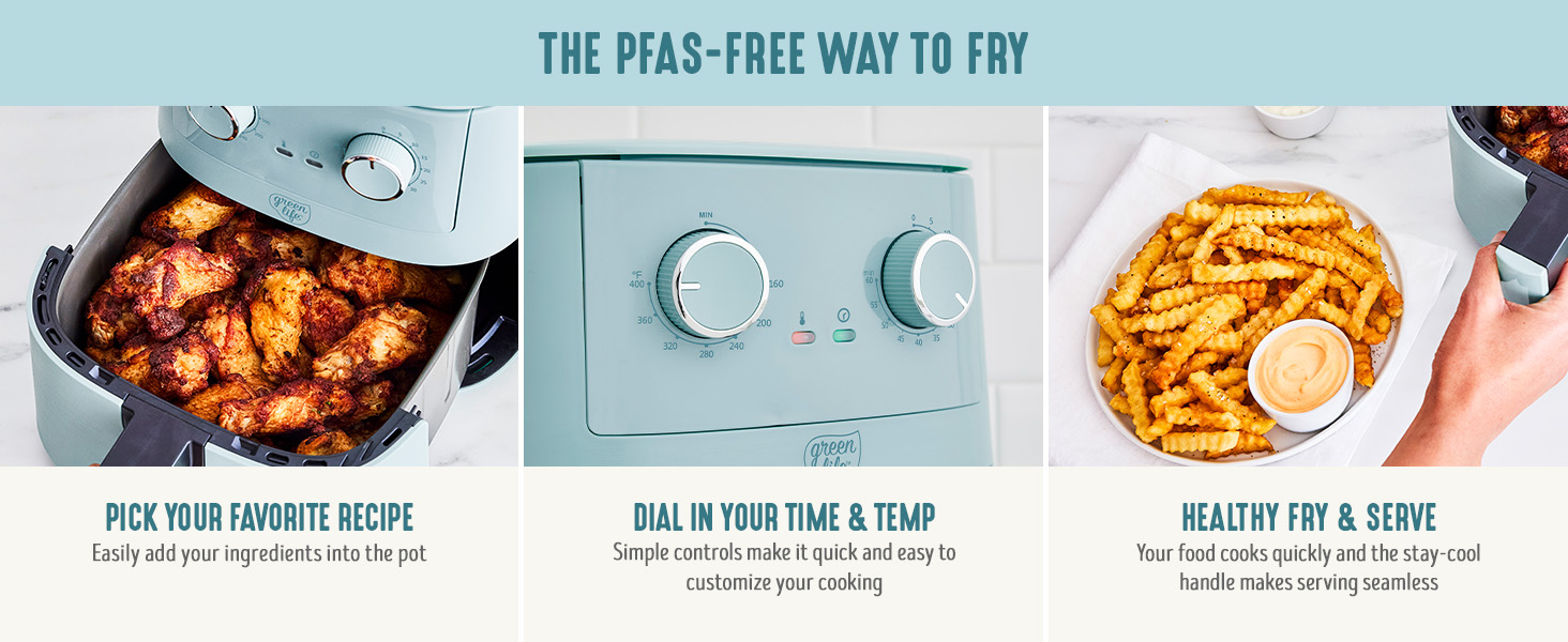 GreenLife, Ceramic Nonstick, PFAS-Free, Non-Toxic, Electrics, Air Fryer