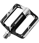 Rock BROS Mountain Bike Pedals Flat Bicycle MTB Pedals 9/16 Lightweight Road Bike Pedals Carbon F...
