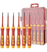 ?Gunpla 6PCS Insulated Precision Screwdriver Set 1000V Mini Screwdriver Set Slotted(2.0mm, 2.5mm,...