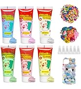 6Pcs Decoden Cream Kit, Simulation Fake Whipped Cream Glue, Deco Cream, Comes with 4 Packs of Res...
