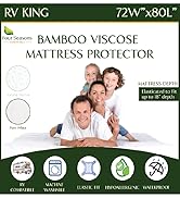 rv king bamboo mattress protector cover pad 72x80