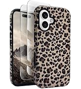J.west Compatible with iPhone 16 Plus Case 6.7 inch with 2 Pack Tempered Glass Screen Protectors ...