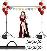 GLOSHOOTING Backdrop Stand, Photo Video Studio 10 x 10FT Adjustable Backdrop Stand, Background Su...