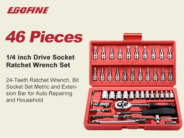 46 PCS Socket Wrench Set