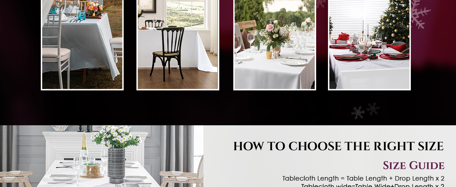Rectangle Tablecloth Polyester Table Cloth,Stain Resistant and Wrinkle Polyester Dining Table Cover