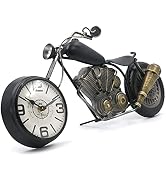 Vintage Desk Clock Tabletop Clock Motorcycle Gifts for Men Rustic Farmhouse Decor Gifts for Dad H...