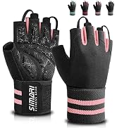 SIMARI Workout Gym Gloves for Men Women, Weight Lifting Gloves with Wrist Wrap Support, SBR Pad G...