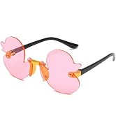 Tustao Cartoon Little Duck Personality Frameless Sunglasses Boys and Girls Copy Tide Sunshade Sun...