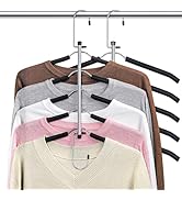 Clothes Hangers Space Saving Shirt Organizer, Non Slip Multi Shirt Hangers for Closet with Foam P...