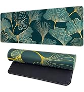 Vanzard Desk Mat,Large Gaming Mouse Pad for Desk,Non-Slip Rubber Base Desktop Protector Mat,Gold ...