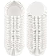 Gifbera Standard White Baking Cups 600-Count, Food-Grade Greaseproof Paper Cupcake Liners for Baking