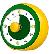 Noubnea Visual Timer, 60-Minute Visual Kitchen Timer Silent Countdown Clock with Battery Operated...