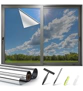 Kromapolis One Way Window Privacy Film Reflective Mirror Home Window Tint, Daytime Privacy Heat C...