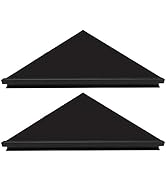evron Wall Mount Corner Shelf,Easy to Install Metal Front Floating Corner Shelves with Self-Adhes...