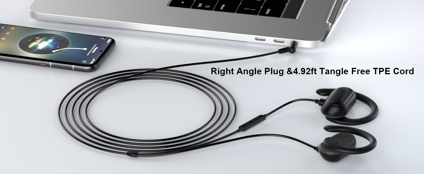 3.5mm Open-Ear Headphones with Adjustable Earhook