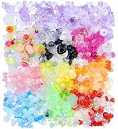 RYKOMO 500PCS Acrylic Assorted Beads Flower Sweetheart Butterfly Candy Acrylic Kawaii Aesthetic B...