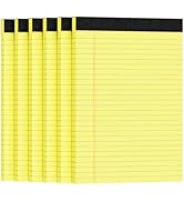 Ciphyfee 6pcs Legal Pads 8.5 x 11, Notepads 8.5 x 11.75 College Ruled Notebook, Writing Pads of P...