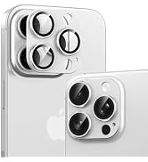 AHASTYLE for iPhone 16 Pro/iPhone 16 Pro Max Camera Lens Protector | 1:1 Perfect Fit, Metal Frame...