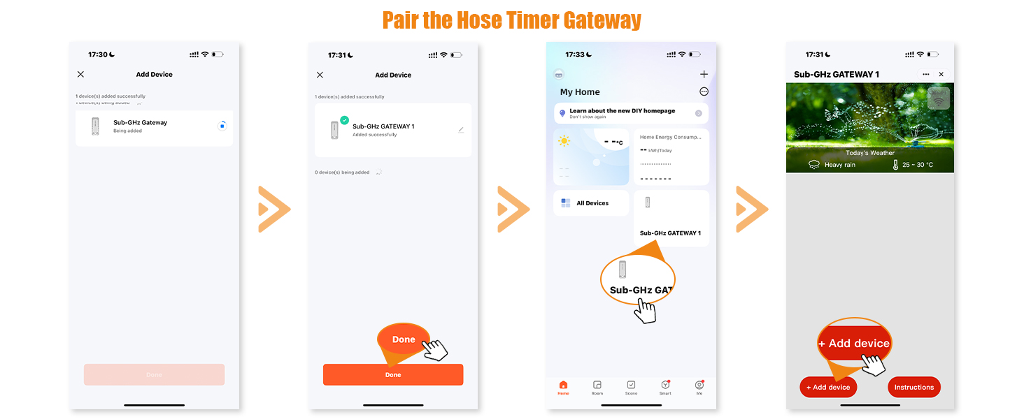 sprinkler timer wifi Pair the Hose Timer Gateway