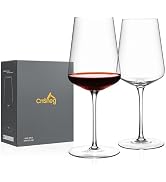 CnSneg Crystal Wine Glasses Set of 2, Hand Blown Wine Glass 18 OZ, Premium White/Red Wine Glasses...