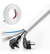 AGPTEK Wall Cord Hider 78 Inch - Self-Adhesive Wire Cover Cable Raceway Flexible PVC Home Wall Mo...