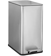 NINESTARS XZD-10-88 Step On Trash Can, Small, Silver