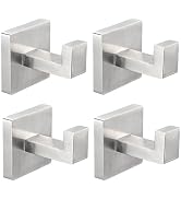 IBosins 4 Pack Towel Hooks Hand Towel Holder for Bathroom Wall Livingroom Bedroom Kitchen Closet ...