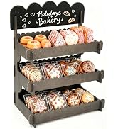 3-Tier Cookie Display Stand for Market Booths, Craft Fairs & Events | Wooden Cookie Stand with Ch...