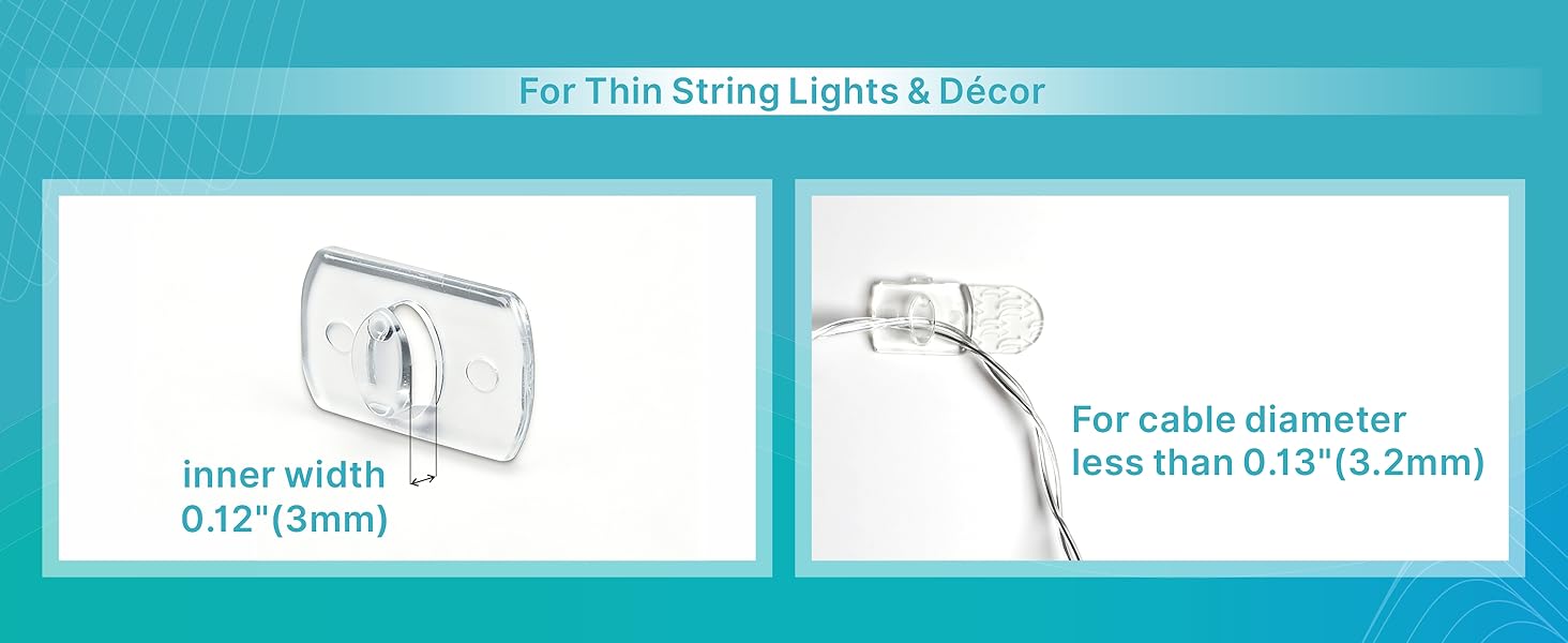 For thin string light & decoration