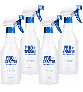 airbee Plastic Spray Bottles 4 Pack 16 Oz for Cleaning Solutions, Planting, Pet, Bleach Spray, Vi...