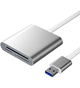 SD card reader USB, ZIYUETEK SD Memory Card Reader Writer Compact Flash Card Adapter for CF/SD/TF...