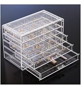 ProCase Acrylic Earrings Holder Organizer Box, Large Clear Earring Jewelry Storage Organizer Box ...