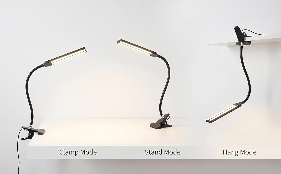 360° adjustable neck & 180° swivel head – aim light exactly where you need it. No shadows.