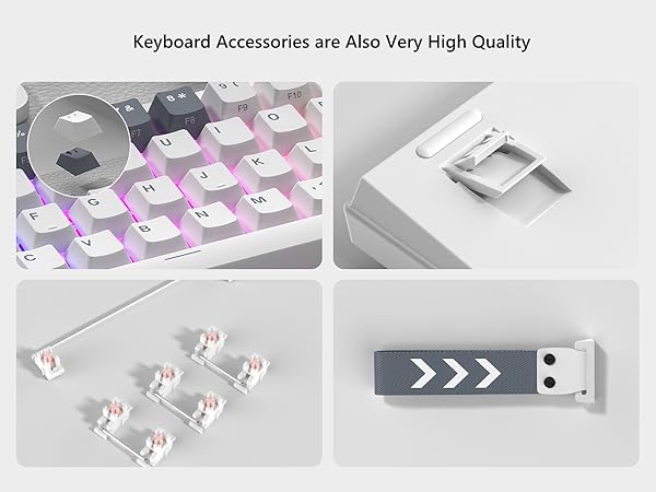 60% Gaming Keyboard Pink, QMK/VIA Creamy Mechanical Keyboard Topographic, Hot Swappable