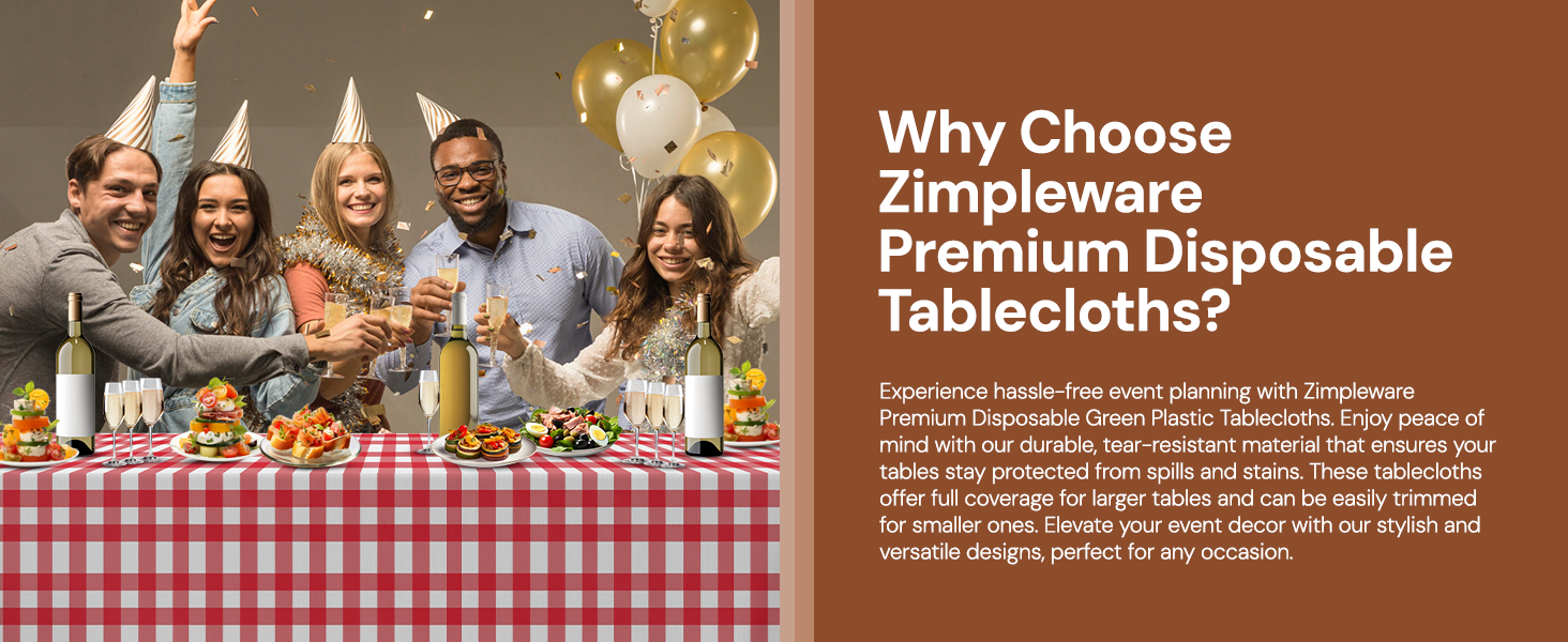 Zimpleware Plastic Tablecloth