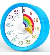 Secura 60-Minute Visual Timer with Rainbow Pattern, Classroom Timer for Kids and Adults, Time Man...