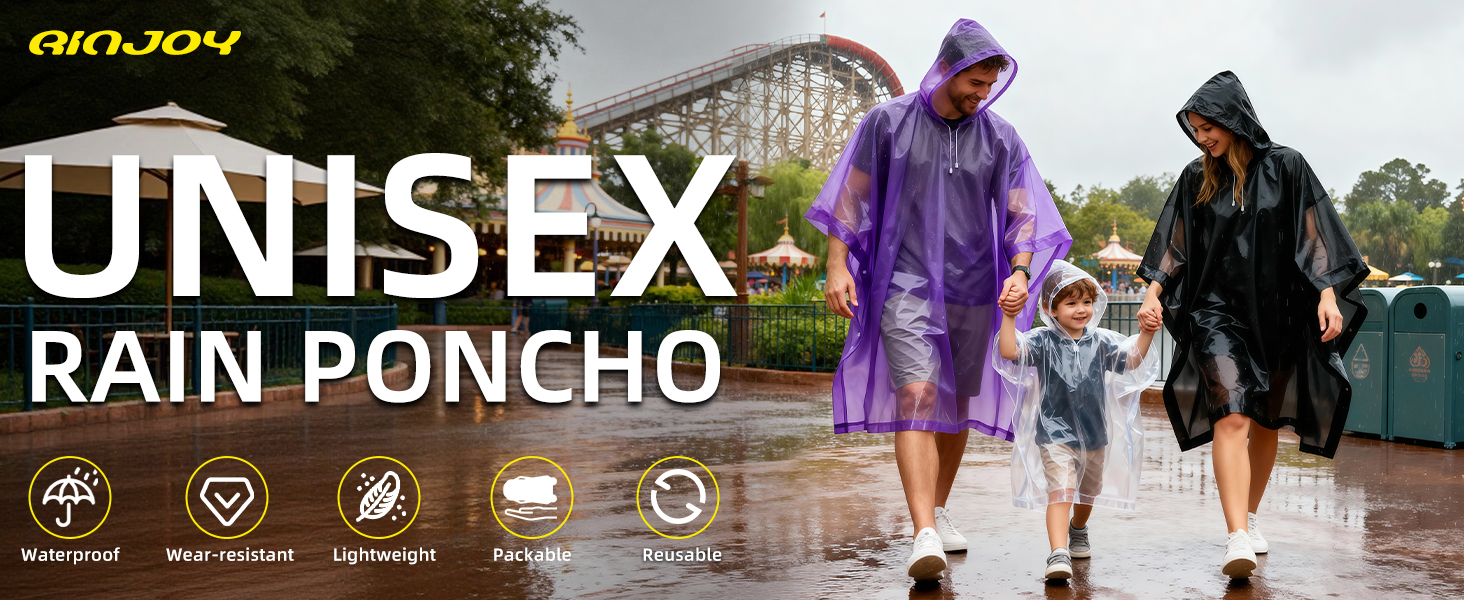 Reusable EVA Raincoats Rain Poncho for Adults
