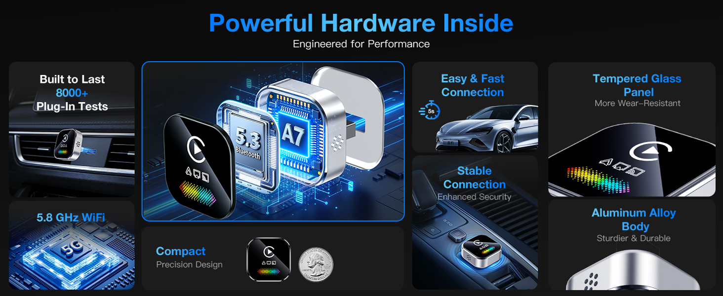 adaptador carplay inalambrico jeep dodge ram silverado sync3 apple play car adapter