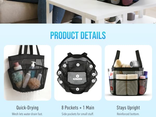 mesh shower caddy
