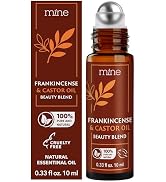 Mine Pure Castor Oil and Frankincense Roll On - Eye Roller, Under Eye Puffiness & Fine Line Moist...