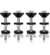 4PCS Universal Toilet Tank to Bowl Bolts Kit, Heavy Duty Toilet Bolts, Waterproof Stainless and R...