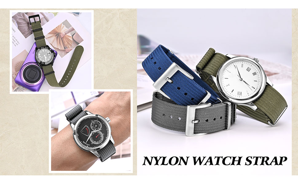 ANNEFIT Nylon Watch Band 18mm 20mm 22mm