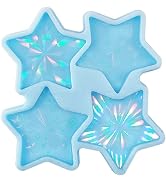 Blue Star starewelry Casting Mold,Holographic Star Resin Mold Phone Hand Grip Silicone Mold, As S...