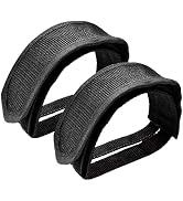 YSFER 2 PCS Bike Pedal Strap Toe Clips Straps, Heavy Duty Anti-Slip Bicycle Feet Straps with Doub...