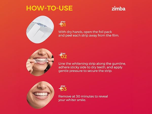 How to use Zimba whitening Strips