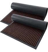 OLANLY Front Door Mat Indoor Outdoor Entrance, 2-Pack 29.5 x 17 Inch, Waterproof Heavy Duty Doorm...