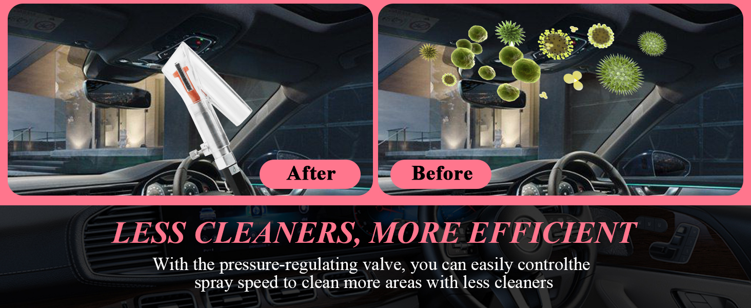2in1 Car Interior Detailing Air Blow Gun & vacunm Gun