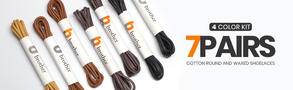 7-pair premium shoe laces set comes packed in a striking gift box for memorable presentation